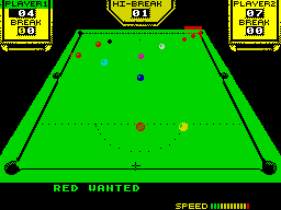 Snooker, 3D screenshot 3 for ZX Spectrum